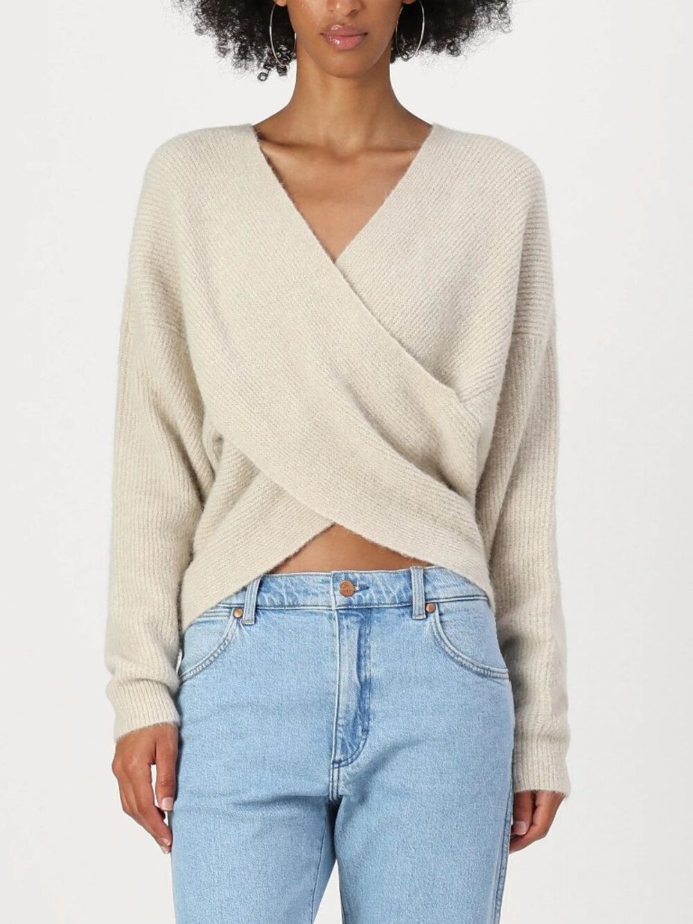 Scott & Scott London Merino/cashmere Crossed Over Ribbed Sweater